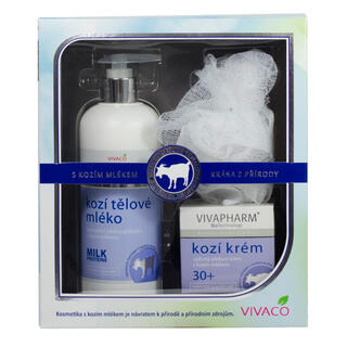 Kosmetyki z kozim mlekiem w opakowaniu prezentowym VIVAPHARM