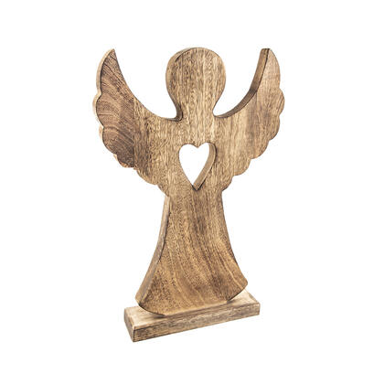 Drewniany anioł MANGO SERCE, 36,5 cm 1