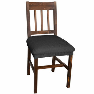 Elastyczne pokrowce CARLA szare, krzesła - siedzisko 2 szt. 40 x 40 cm