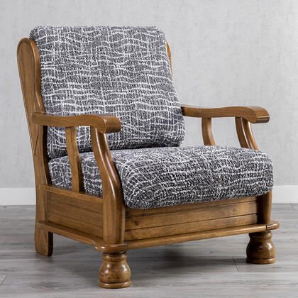 Bi-elastyczne pokrowce GRAFITI NOWE antracyt, fotel z drewnianymi bokami (sz. 40 - 70 cm) 1