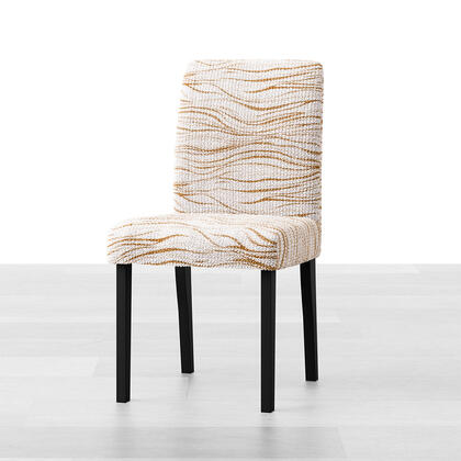 Bi-elastyczne pokrowce UNIVERSO NOWE cieniowane beżowe, krzesła z oparciem 2 szt. 45 x 45 x 50 cm