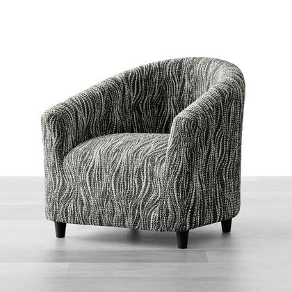 Bi-elastyczne pokrowce UNIVERSO NOWE cieniowane czarno-białe, fotel klubowy (sz. 50 - 70 cm) 1