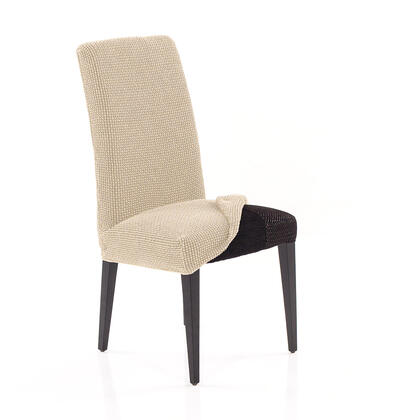 Super streczowe pokrowce NIAGARA śmietankowe, krzesła z oparciem 2 szt. 40 x 40 x 55 cm 1