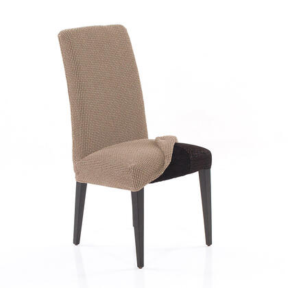 Super streczowe pokrowce NIAGARA orzeszkowe, krzesła z oparciem 2 szt. 40 x 40 x 55 cm 1