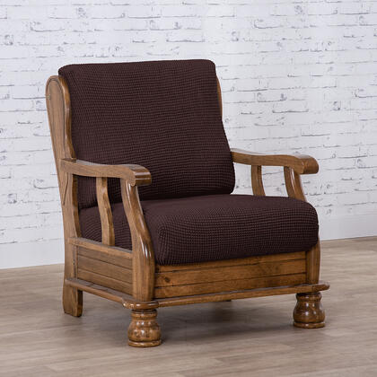 Super streczowe pokrowce NIAGARA czekoladowe, fotel z drewnianymi bokami (sz. 50 - 80 cm) 1