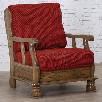 Super streczowe pokrowce NIAGARA ceglaste, fotel z drewnianymi bokami (sz. 50 - 80 cm)
