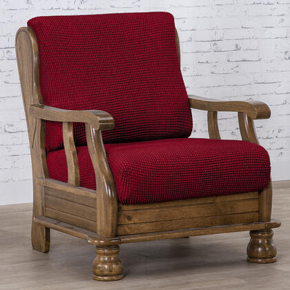 Super streczowe pokrowce NIAGARA bordo, fotel z drewnianymi bokami (sz. 50 - 80 cm) 1