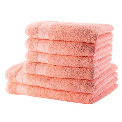 Zestaw ręczników frotte i ręczników kąpielowych MEXICO morelowy 6 szt. 1