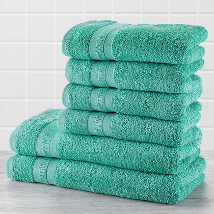 Zestaw ręczników frotte i ręczników kąpielowych MEXICO lazurowy 6 szt.