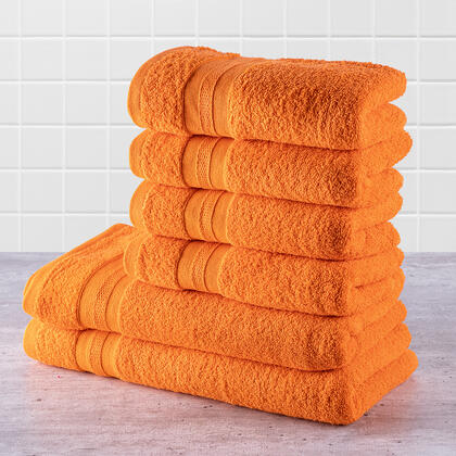Zestaw ręczników frotte i ręczników kąpielowych MEXICO pomarańczowy 6 szt. 1