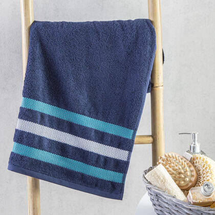 Ręcznik kąpielowy frotte GRACIE niebieski 70 x 140 cm