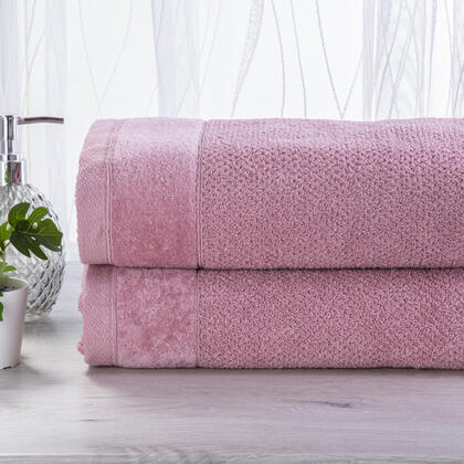 Komplet 2 ręczników frotte VITO różowy 50 x 90 cm