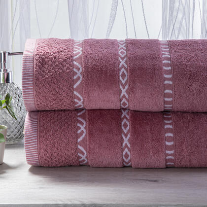 Komplet 2 ręczników frotte GINO różowy 50 x 90 cm
