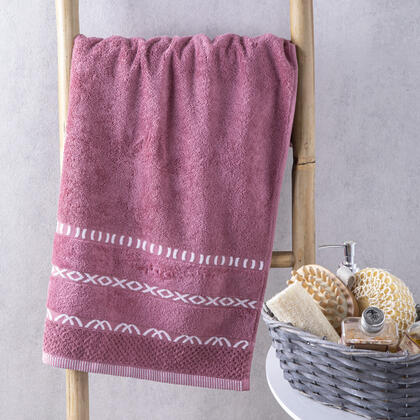 Ręcznik kąpielowy frotte GINO różowy 70 x 140 cm