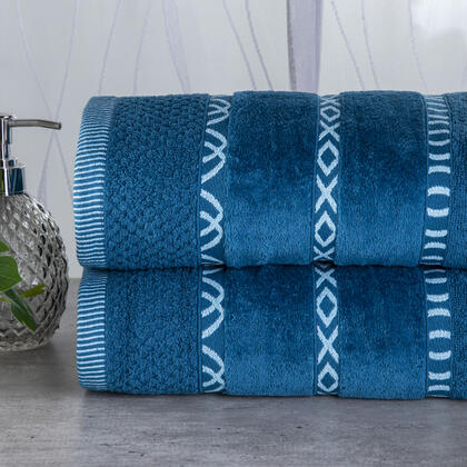 Komplet 2 ręczników frotte GINO morski błękit 50 x 90 cm 1