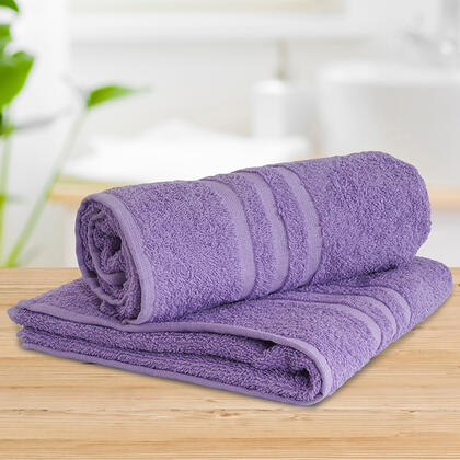 Komplet ręczników frotte STANDARD 2 sztuki fioletowy 1