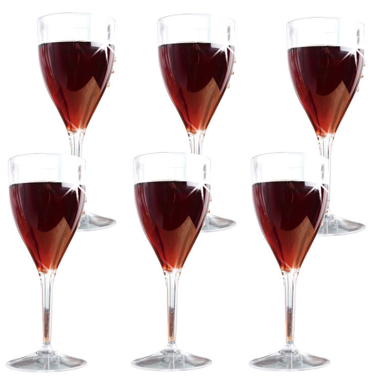 Zestaw szklanek plastikowych na wino 6 szt. 1