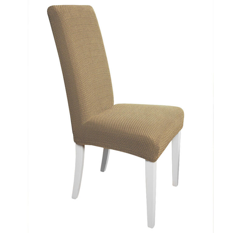 Elastyczne pokrowce CARLA orzeszkowe, krzesła z oparciem 2 szt. 40 x 40 x 60 cm 1