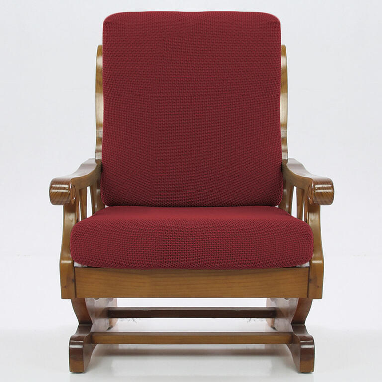 Elastyczne pokrowce CARLA bordo, fotel z drewnianymi bokami (sz. 60 - 80 cm) 1
