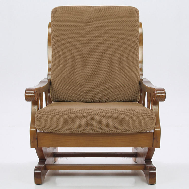 Elastyczne pokrowce CARLA orzeszkowe, fotel z drewnianymi bokami (sz. 60 - 80 cm) 1