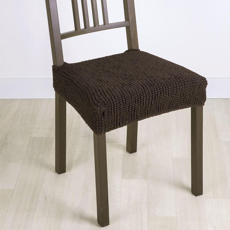 Super streczowe pokrowce GLAMOUR brąz, krzesła - siedzisko 2 szt. 40 x 40 cm 1
