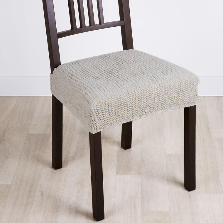 Super streczowe pokrowce GLAMOUR śmietankowe, krzesła 2 szt. 40 x 40 cm 1