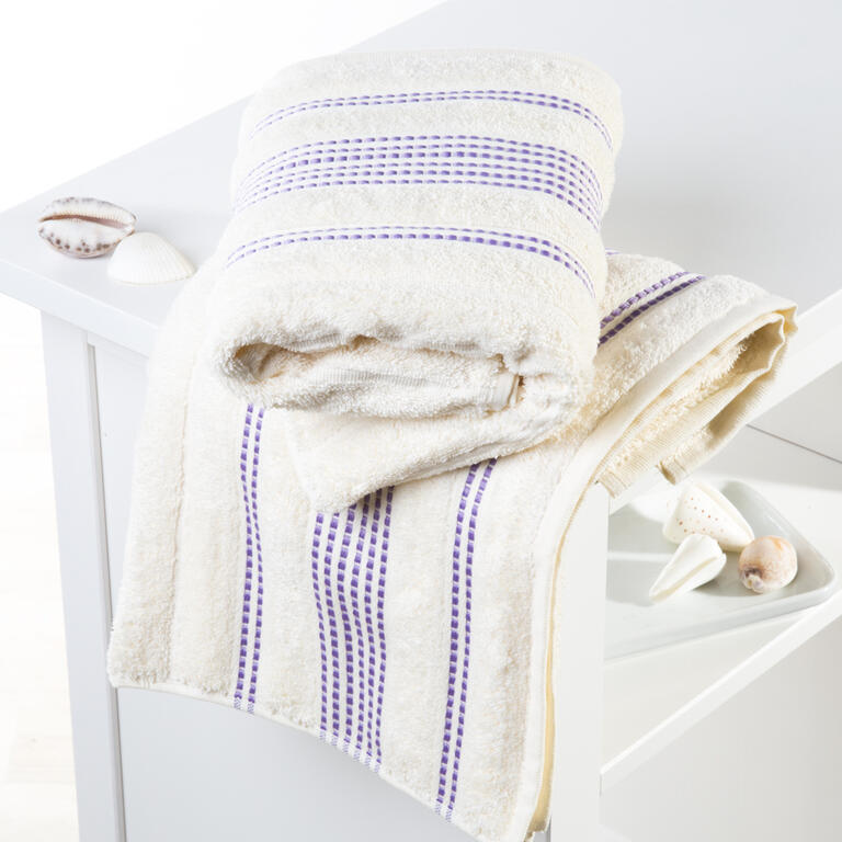 Ręczniki bawełniane frotte Paris śmietankowe, zestaw 4 sztuk 1