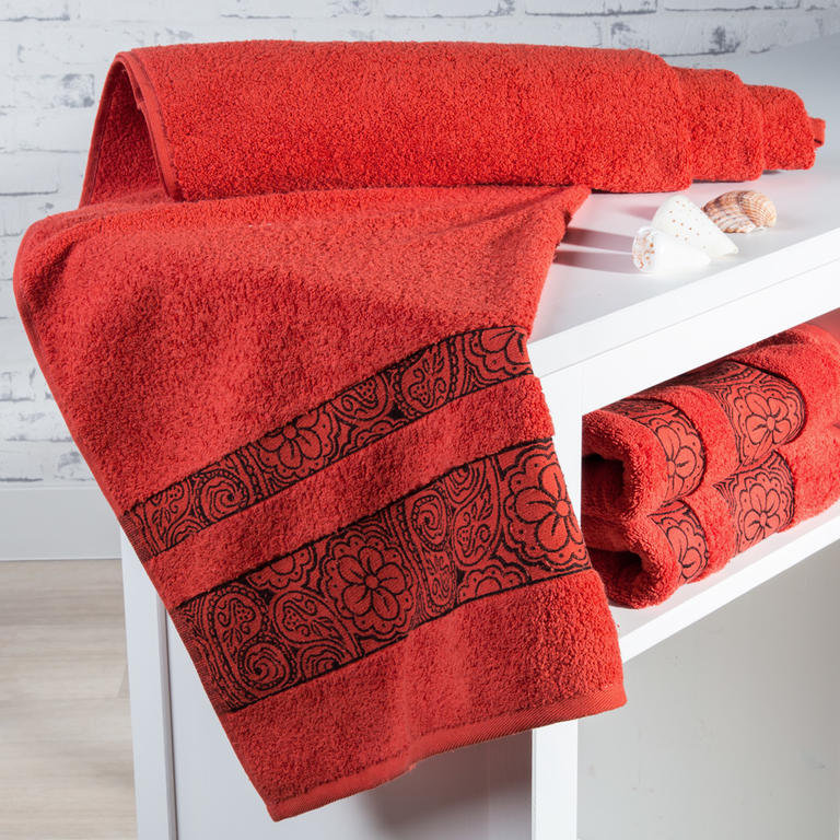 Ręcznik kąpielowy frotté Madryd terakota 1