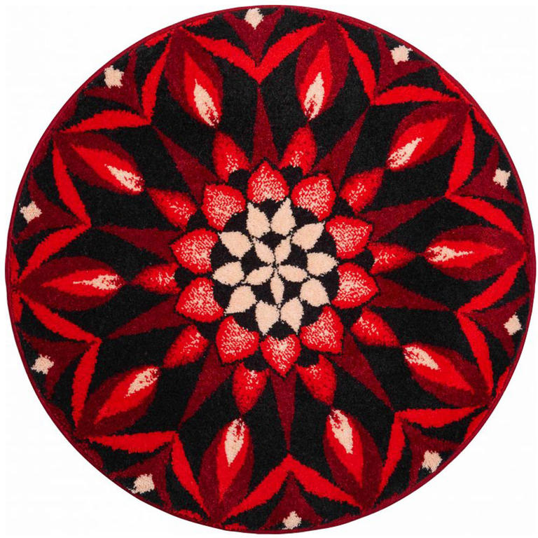 Dywan z powłoką antypoślizgową MANDALA Poznanie - czerwony, 100 cm 1