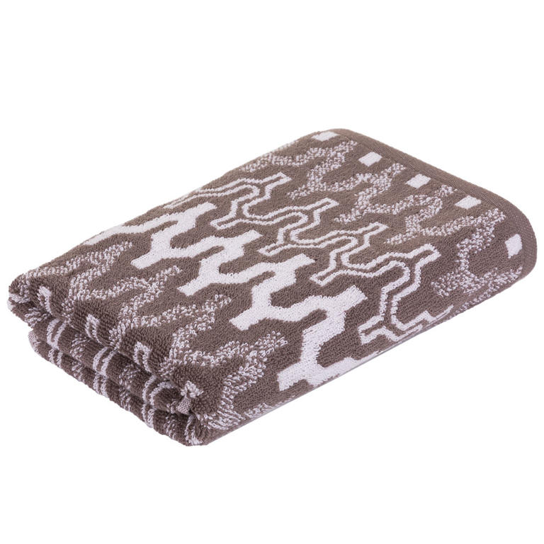 Ręcznik kąpielowy frotte MARRAKECH Chevron brązowy 75 x 150 cm 1