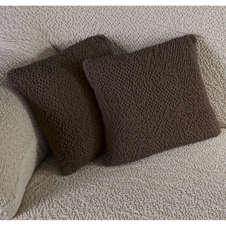 Bi-elastyczne pokrowce BUKLÉ brąz tytoniowy, poszewki na poduszkę 2 szt. (40 x 40 cm) 1
