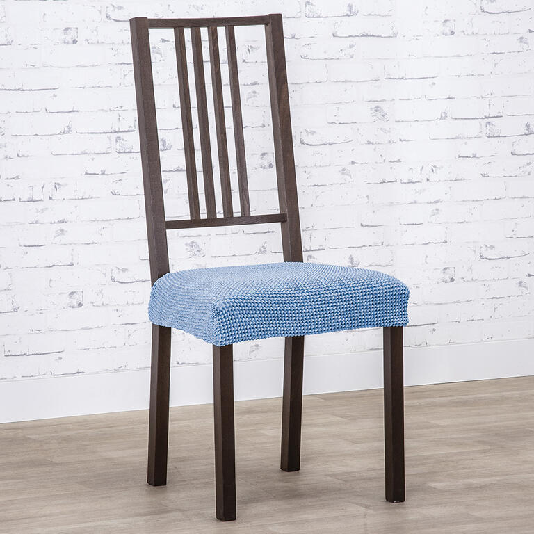 Super streczowe pokrowce NIAGARA niebieskie, krzesła - siedzisko 2 szt. 40 x 40 cm 1