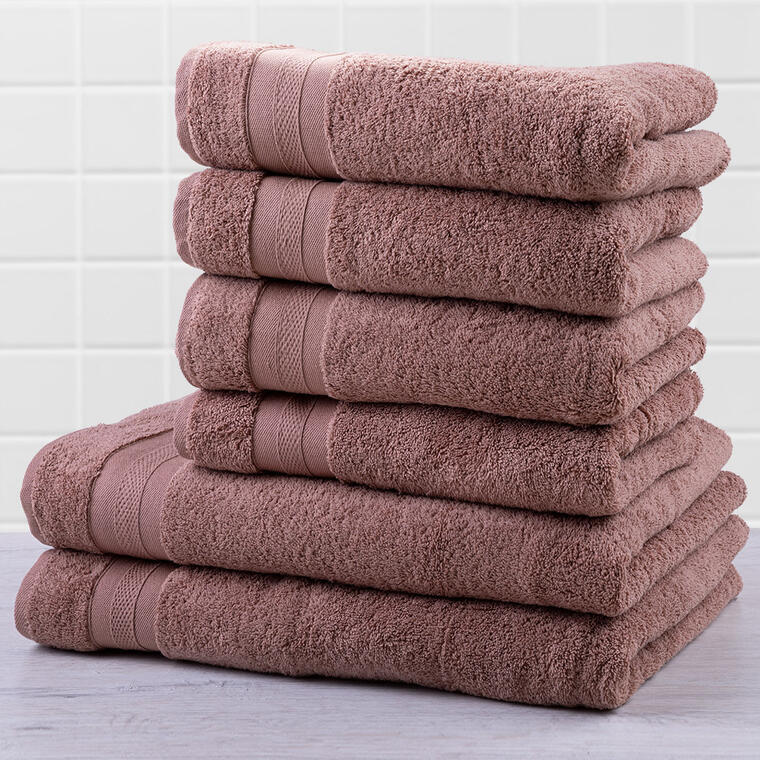 Zestaw ręczników frotte i ręczników kąpielowych MEXICO brązowy 6 szt. 1