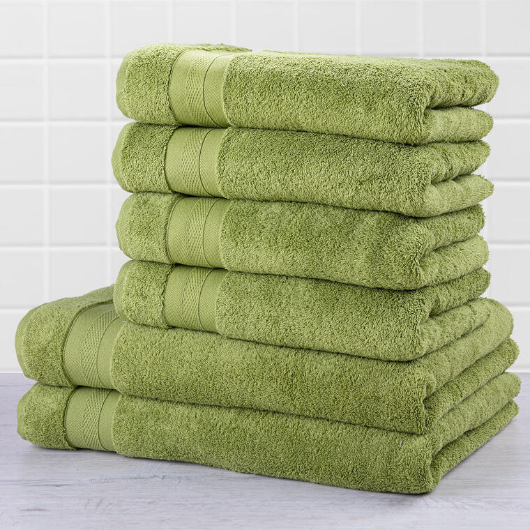 Zestaw ręczników frotte i ręczników kąpielowych MEXICO zielony 6 szt. 1
