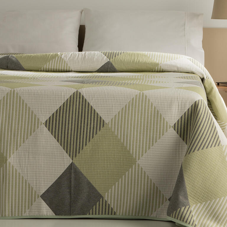 Narzuta na łóżko RUBI zielona, łóżko podwójne 1