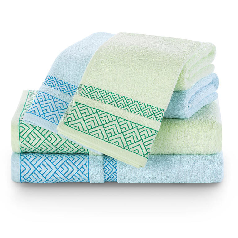 Zestaw ręczników VOLIE niebieskie i zielone 6 szt. 1