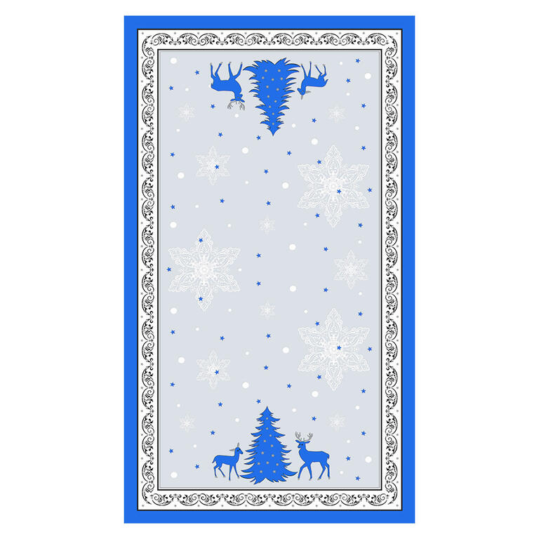 Ścierka bawełniana CHOINKA ŚWIĄTECZNA niebieska 42 x 75 cm 1