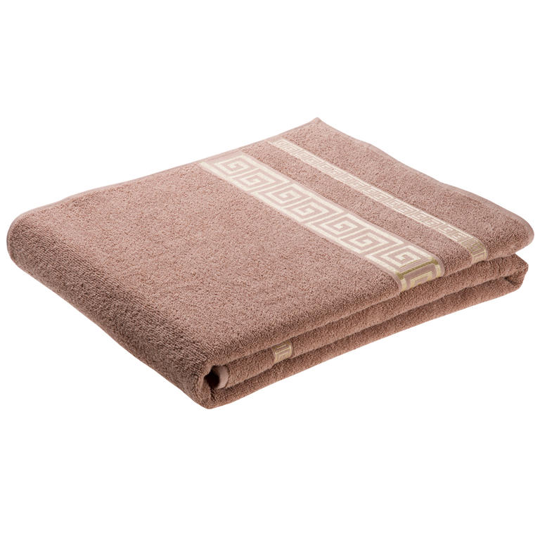 Ręcznik kąpielowy frotte ATÉNY brązowy 70 x 140 cm 1