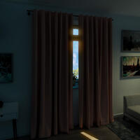 Zasłona zaciemniająca UNNI szara, zestaw 2 szt. 140 x 180 cm 4